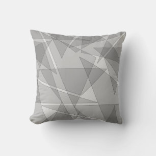 Grey Geometric  Cushion