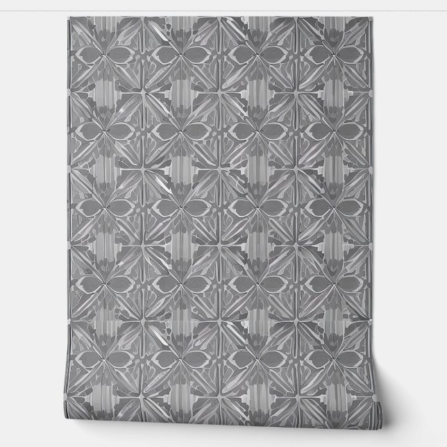 Grey geometric design wallpaper (Unrolling)