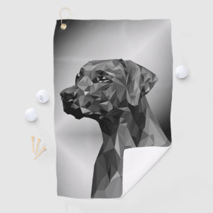 Grey Geometric Dog Golf Towel