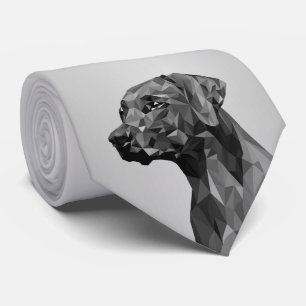 Grey Geometric Dog Tie