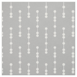 Grey Geometric Dots Pattern Fabric