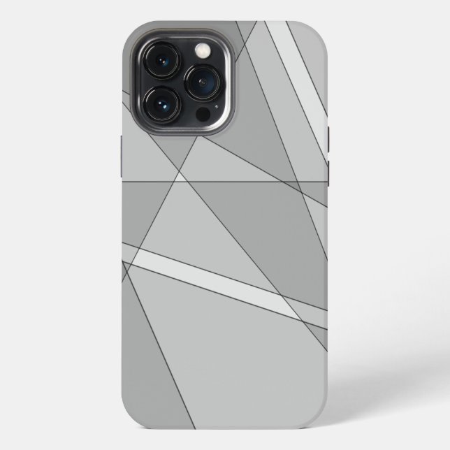 Grey Geometric  iPhone Case (Back)