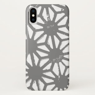 Grey geometric pattern iPhone x case