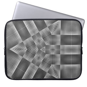 Grey Geometric Pattern Laptop Sleeve