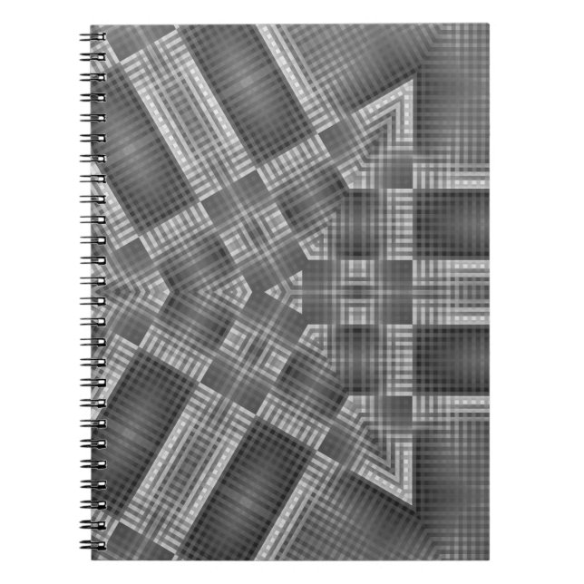Grey Geometric Pattern Notebook (Front)