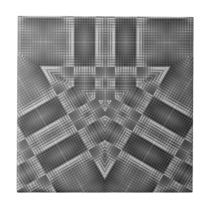 Grey Geometric Pattern Tile