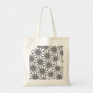 Grey geometric pattern tote bag