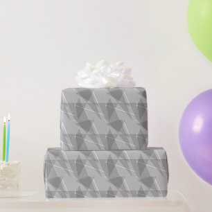Grey Geometric Wrapping Paper