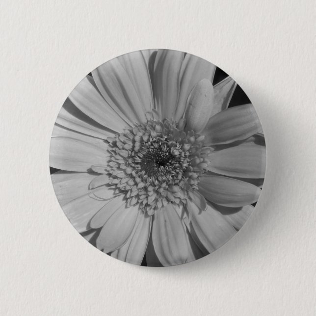 Grey Gerbera Button (Front)