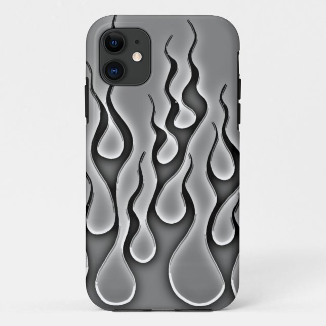 Grey Ghost Flames Phone Case (Back)