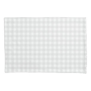 Grey Gingham Grey and White Check Pillowcase