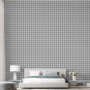 grey gingham   neutral grey grid checks wallpaper