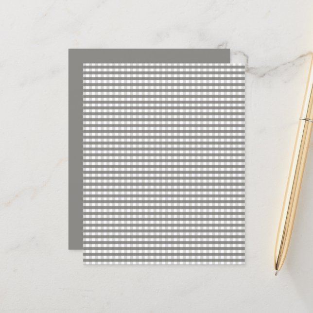 Grey Gingham Pattern (Front/Back In Situ)