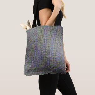 Grey Glitch Art Micro Points Vaporwave Aesthetic Tote Bag