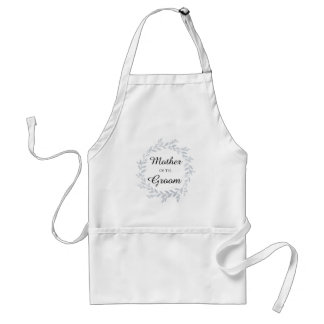 Grey Glitter Botanical Mother of The Groom Standard Apron