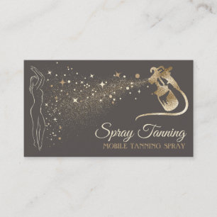 Grey Gold Beige Body Tan Spray Business Card