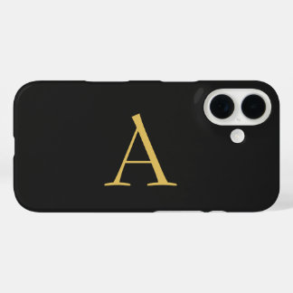 Grey Gold Colour Monogram Professional iPhone 16 Case
