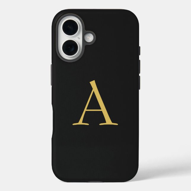 Grey Gold Colour Monogram Professional Case-Mate iPhone Case (Back)