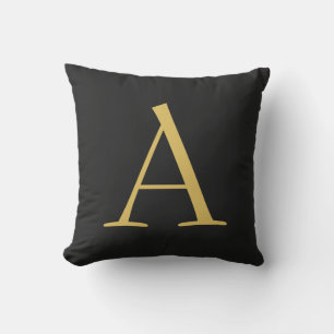 Grey Gold Colour Monogram Professional Cushion