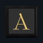 Grey Gold Colour Monogram Professional Gift Box<br><div class="desc">This template can be customised to meet all professional occupations.</div>