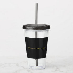 Grey Gold Colour Professional Add Name Acrylic Tumbler