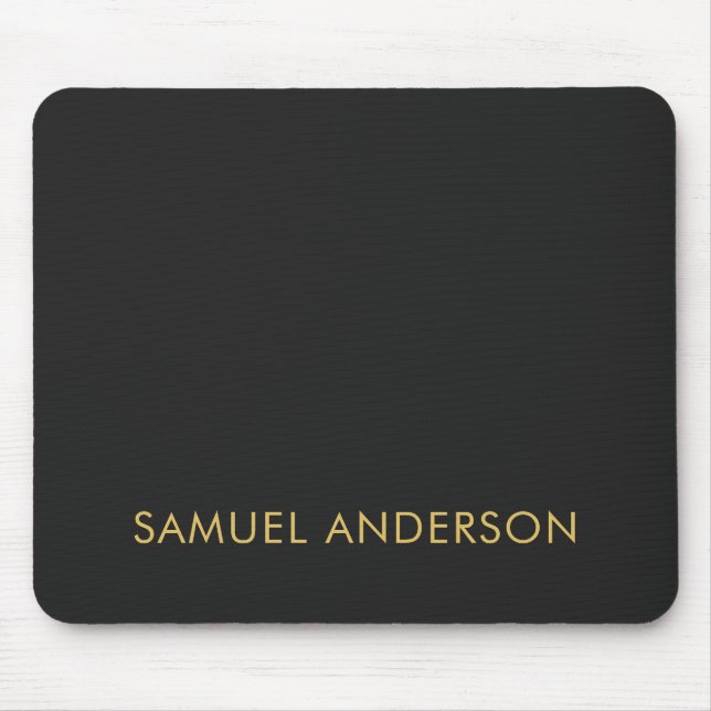 Grey Gold Colour Professional Add Name Mouse Mat (Front)