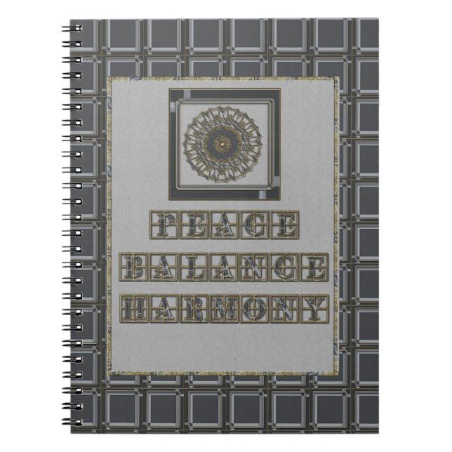 Grey Gold Mandala Notebook (Front)