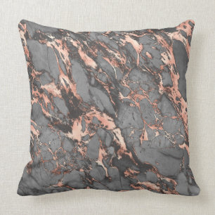 Grey gold rose marble modern design cushion