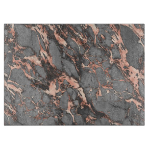 Grey gold rose marble modern design cutting board