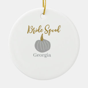 Grey golden pumpkin fall bride squad modern  ceramic tree decoration