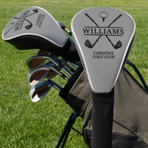 Grey Golf Club Player Name Golf Head Cover