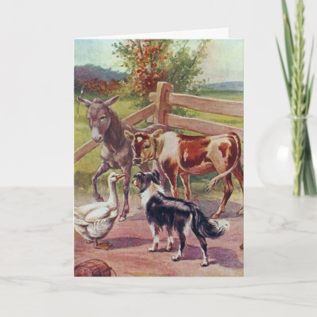 Grey Goose With All His Friends, Birthday Card (Front)