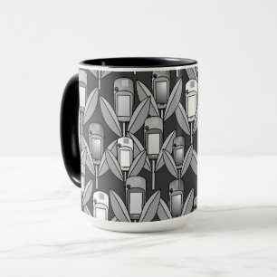 Grey GPS Flowers Mug