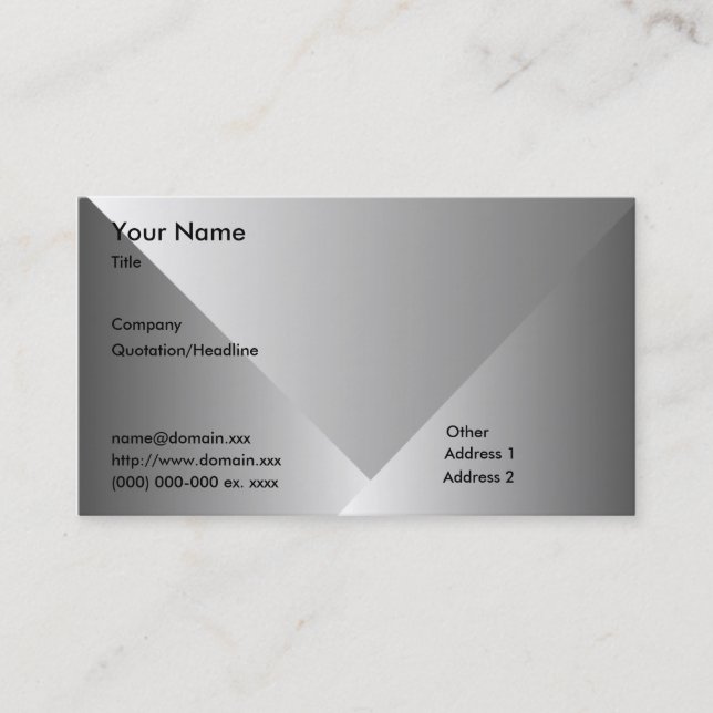 Grey Gradient-Business Business Card (Front)