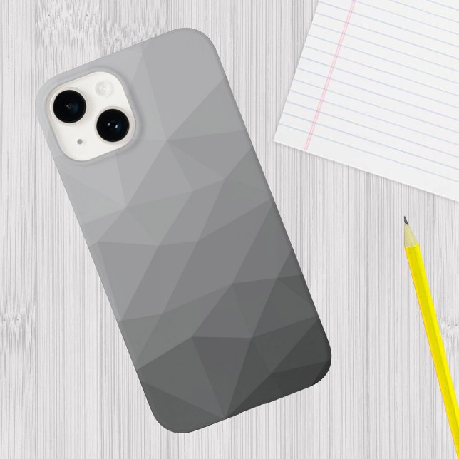 Grey Gradient Geometric Mesh Pattern Case-Mate iPhone Case (Creator Uploaded)