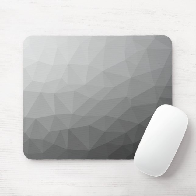 Grey Gradient Geometric Mesh Pattern Mouse Mat (With Mouse)
