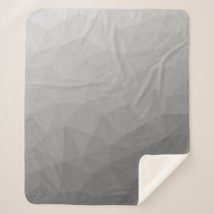 Grey Gradient Geometric Mesh Pattern Sherpa Blanket
