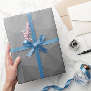 Grey gradient geometric mesh pattern wrapping paper