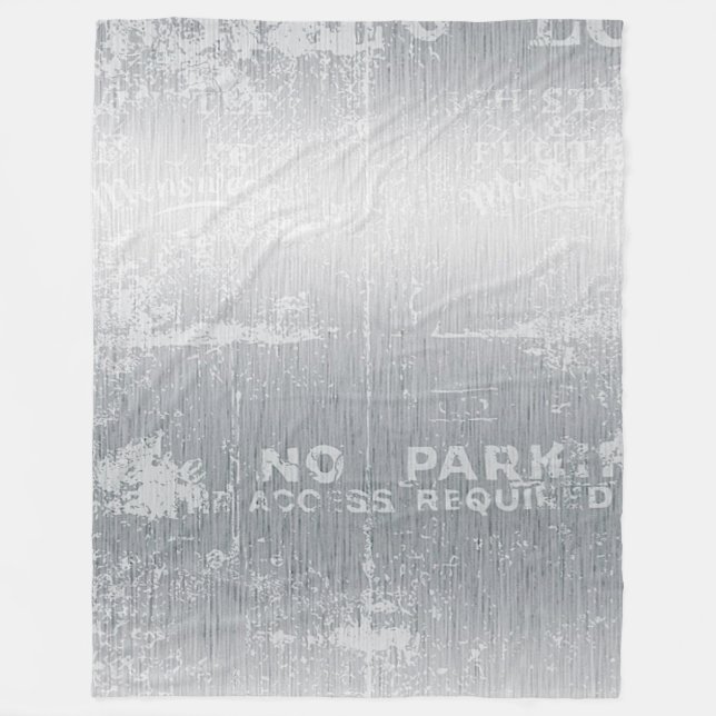 Grey graffiti fleece blanket (Front)