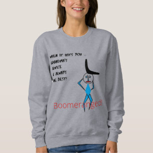 Grey 'Grandma's Advice' Boomeranged Sweatshirt