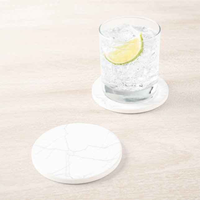 Grey Granite Brown Quartz Stone Natural Drink Coaster (Side)