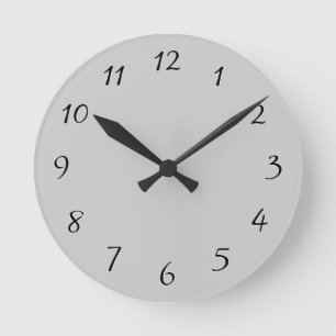 Grey / Gray Template Round Clock