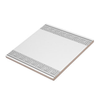 Grey Grecian Frieze Pattern Tile