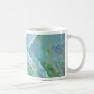 Grey Green Aloe Abstract Painting Coffee Mug