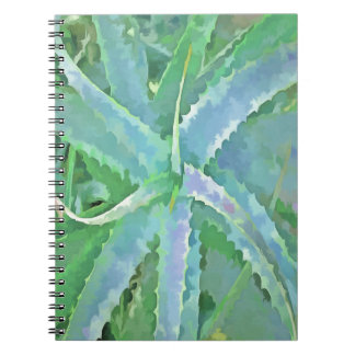 Grey Green Aloe Abstract Painting Notebook