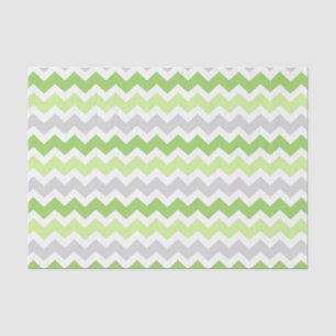 Grey Green Chevron Pattern Tissue Paper