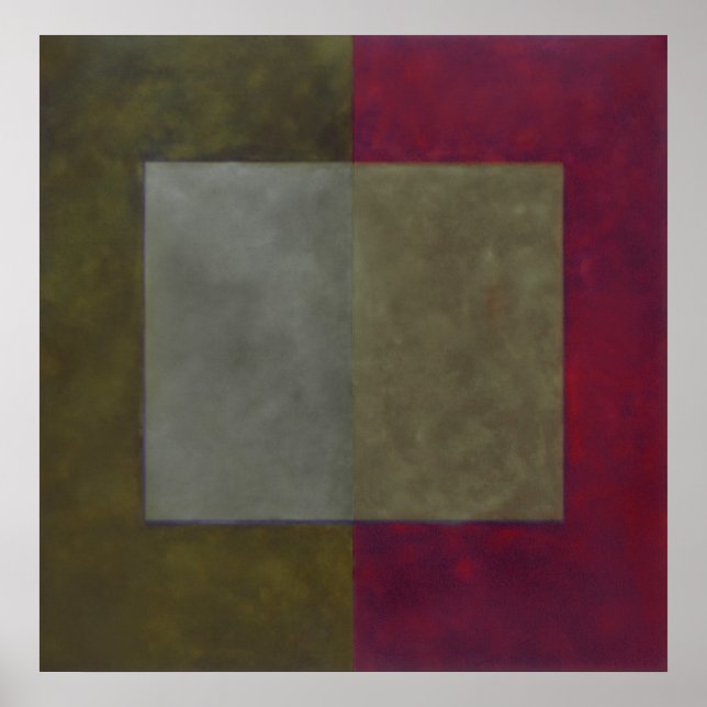 grey, green on red poster (Front)