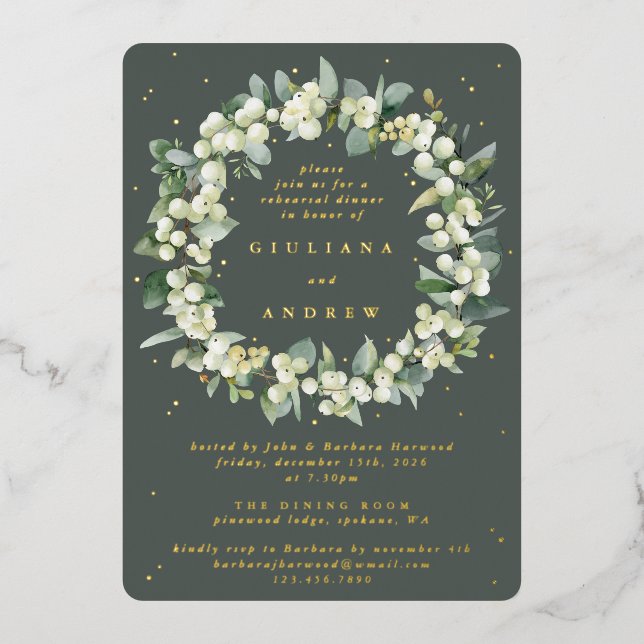 Grey Green Snowberry+Eucalyptus Wedding Rehearsal (Front)
