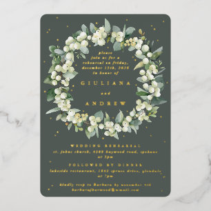 Grey Green Snowberry+Eucalyptus Wedding Rehearsal