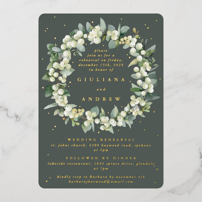 Grey Green Snowberry+Eucalyptus Wedding Rehearsal (Front)